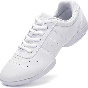 Cheerleading Shoes Synthetic Leather Lightweight Sport Sneakers for Teens Women